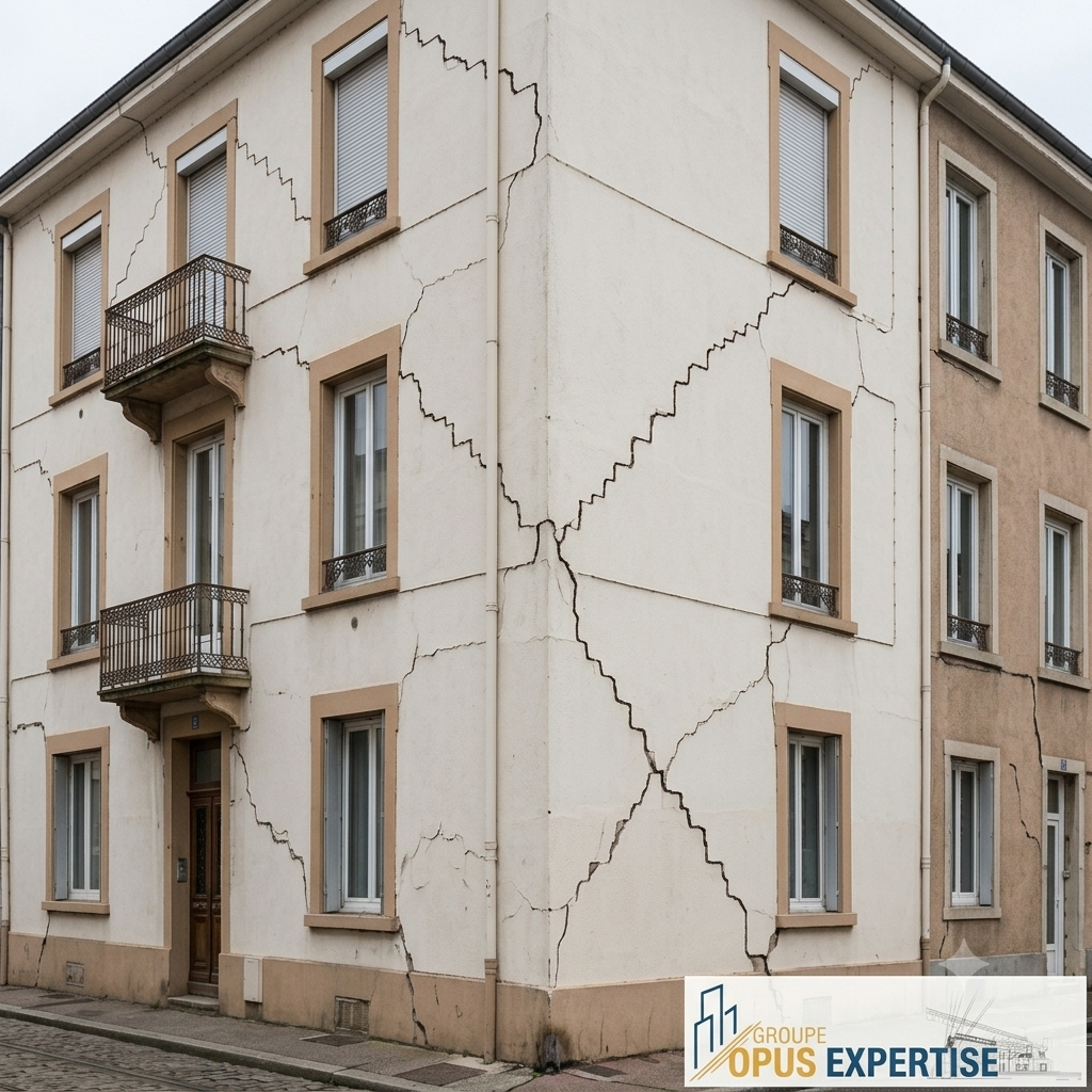 Fissures sur maison individuelle à Saint-Étienne — Loire — RGA sécheresse